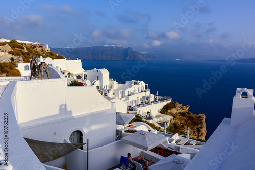 Scenic architecture of the houses on the Greek island of Santorini