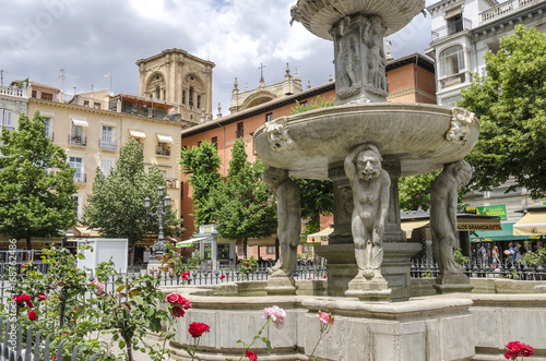 Gigantones Fountain in Granada