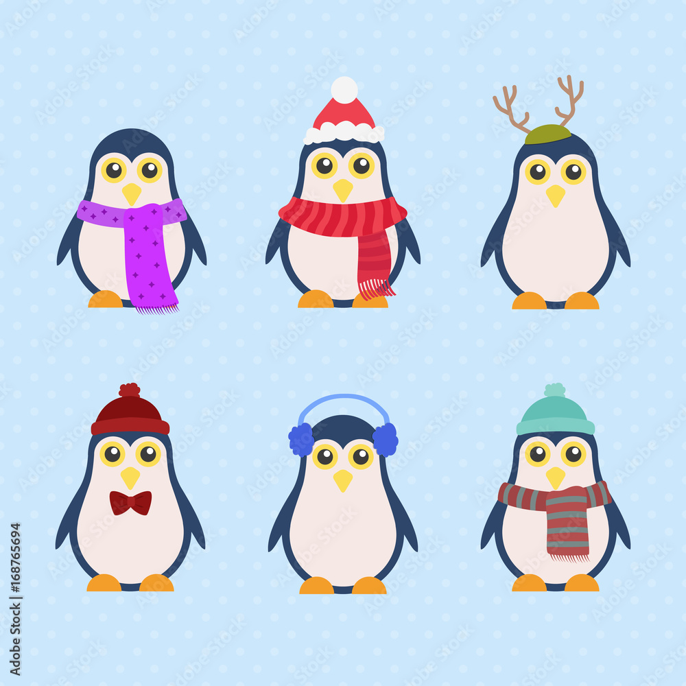 Fototapeta premium illustration penguins