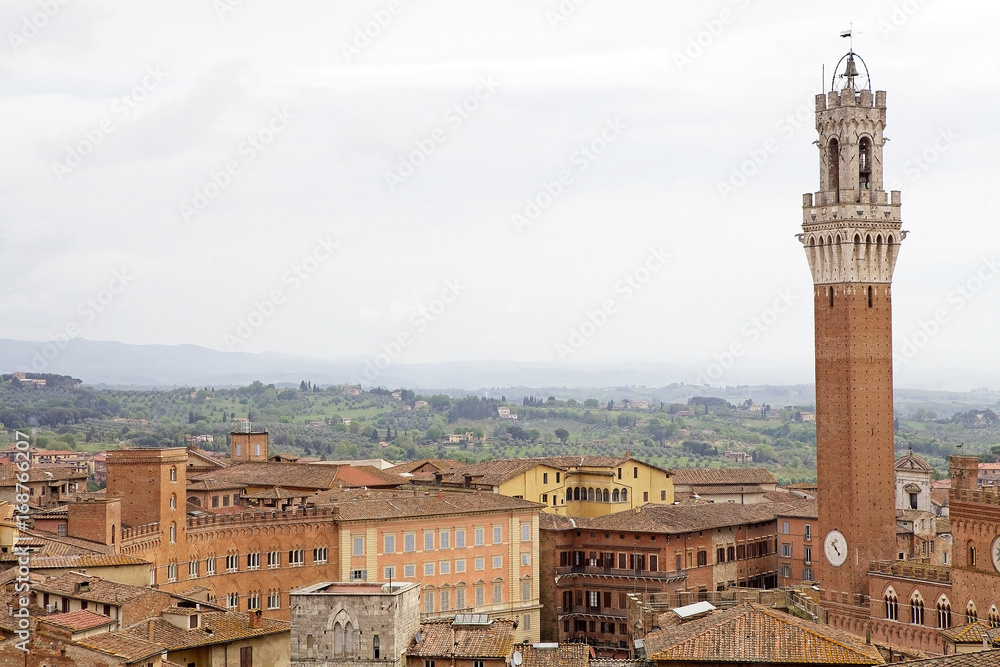 View of old Siena, Tuscany, Italy