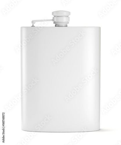 Blank empty flask mockup template isolated