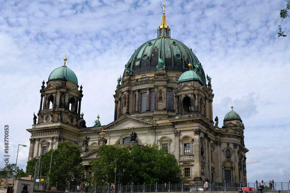 Berlin, Germany - 4 august 2017: Beautiful view of Berliner Dom (Berlin Cathedral) at famous Museumsinsel (Museum Island)Berlin, Germany