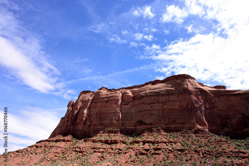 Red rocks and blue sky