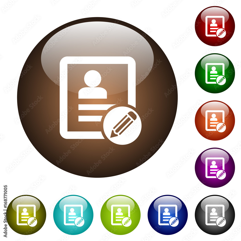 Edit contact color glass buttons Edit contact color glass buttons