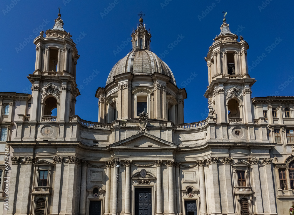Church Sant Agnese on the Navona square in Rome, Italy