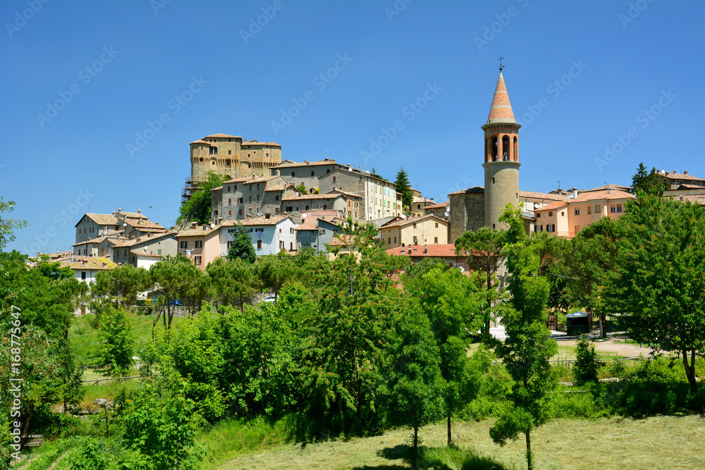 small medieval town in tuscany