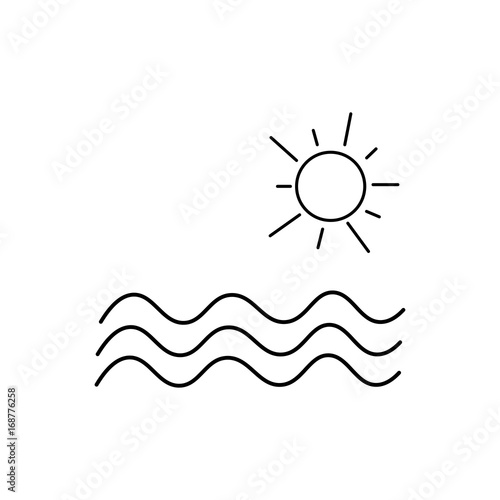 sea and sun icon
