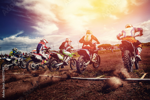 Obraz na plátně motorcross stunts bike.