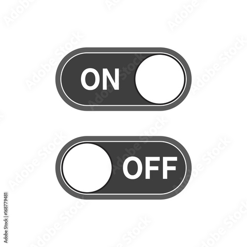 On and Off Switches icon. Vector illustration