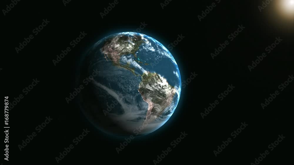 A view to the Earth from space. 3D Animation. 3D Animation. Data: NASA/JPL. A view to the Earth from space. 3D Animation. 3D Animation. Data: NASA/JPL.
