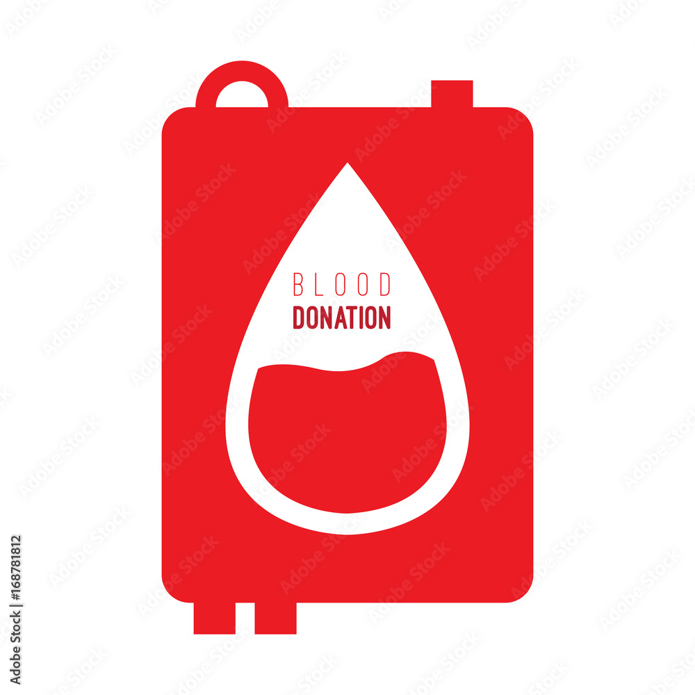 Naklejka premium Isolated blood bag on a white background, Vector illustration