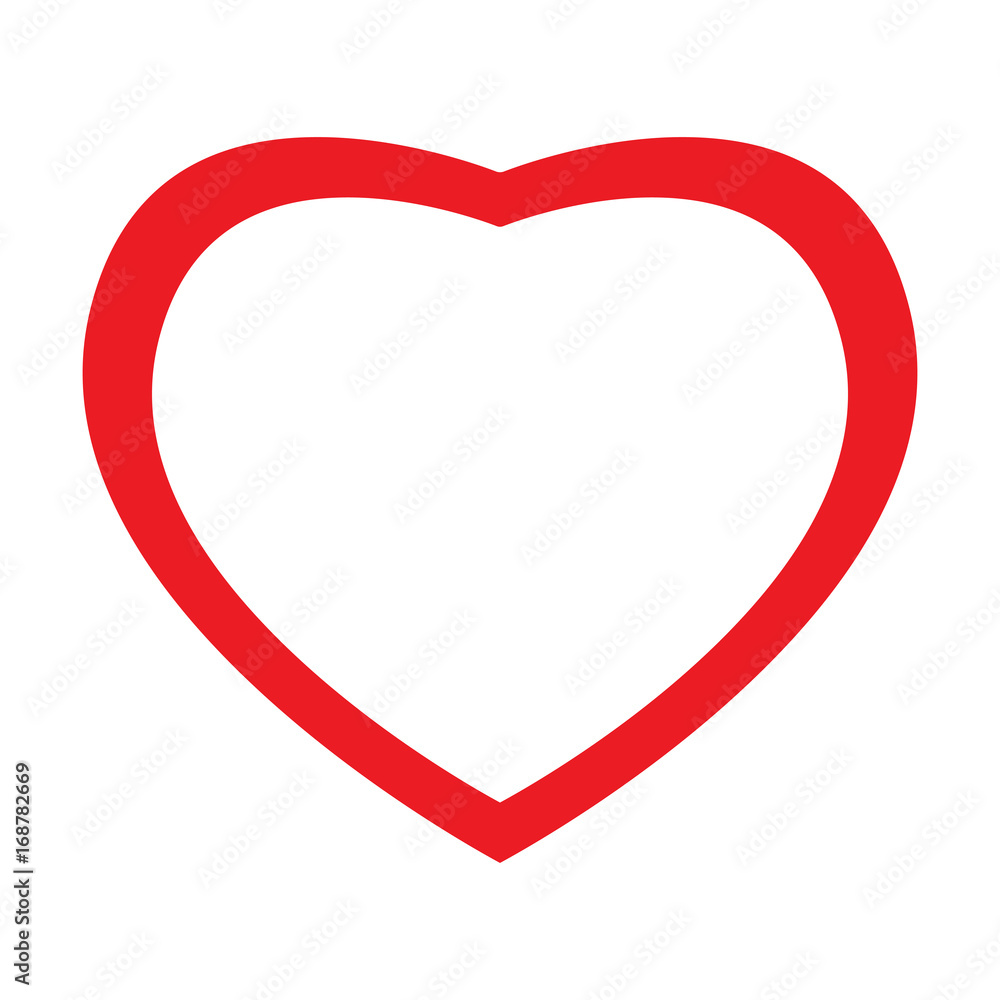 Isolated heart shape on a white background, Vector illustration Isolated heart shape on a white background, Vector illustration