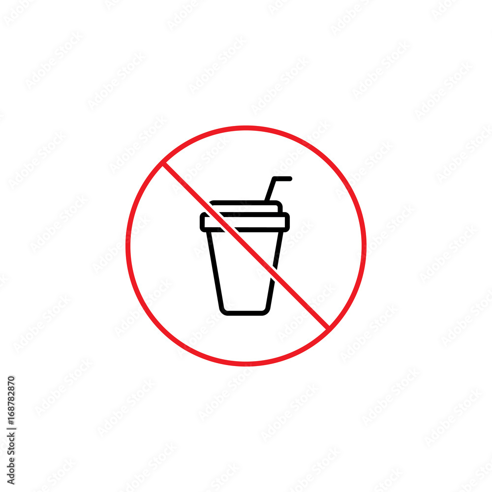 no drinks, prohibition sign on white background no drinks, prohibition sign on white background