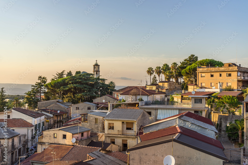 Polistena in Calabria al tramonto
