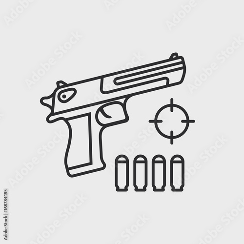 Gun modern icon