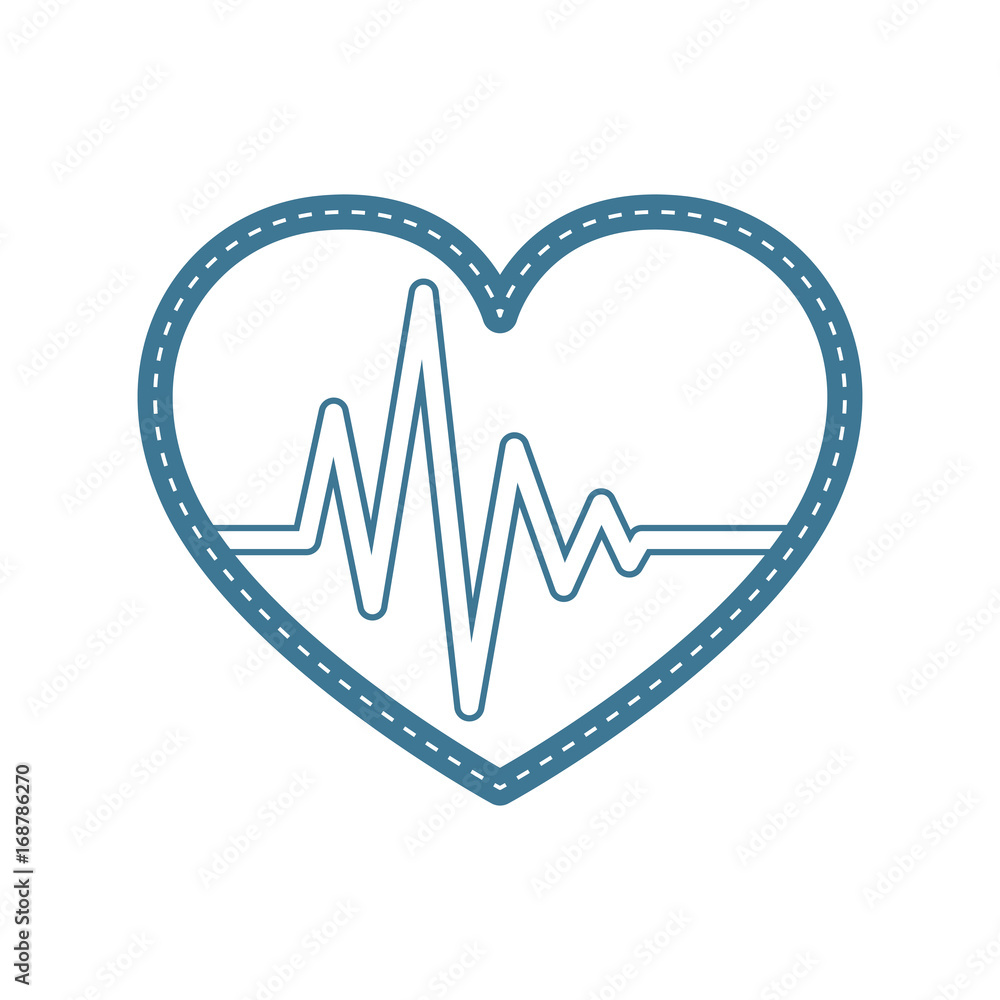 Heart with heartbeat sign. Vector illustration. Heart with heartbeat sign. Vector illustration.