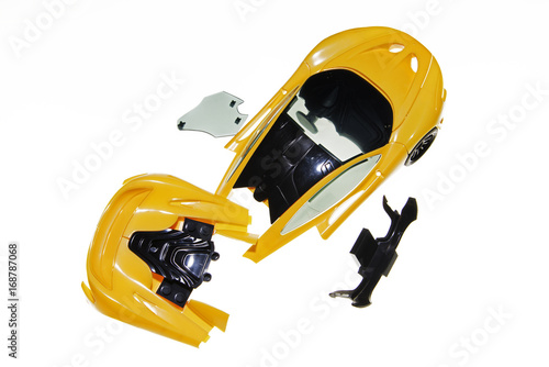 A broken toy car