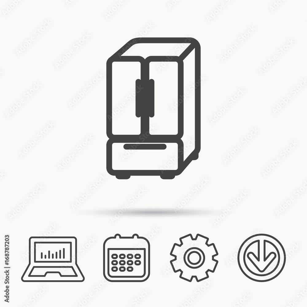 American fridge icon. Refrigerator sign. American fridge icon. Refrigerator sign.