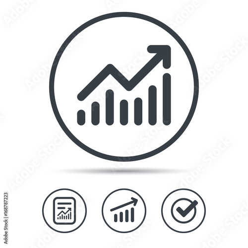Graph icon. Business analytics chart sign.