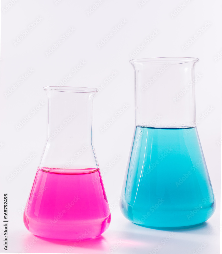 science and clinic background. Chemical and Medical laboratory research. laboratory beakers with colorful liquids and reagents. science and clinic background. Chemical and Medical laboratory research. laboratory beakers with colorful liquids and reagents.