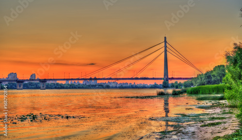 The Moskovskyi Bridge across the Dnieper in Kiev, Ukraine