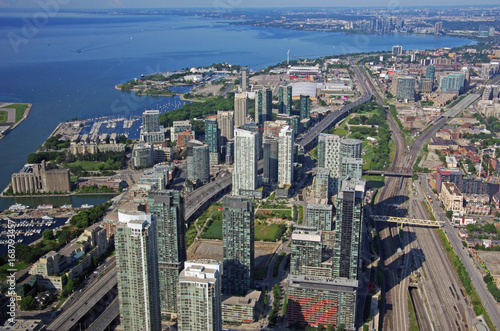 Vue aérienne toronto ontario port