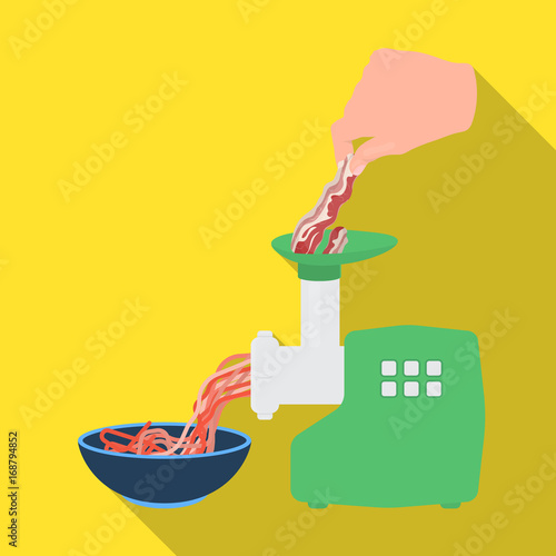Meat, single icon in flat style.Meat, vector symbol stock illustration web.