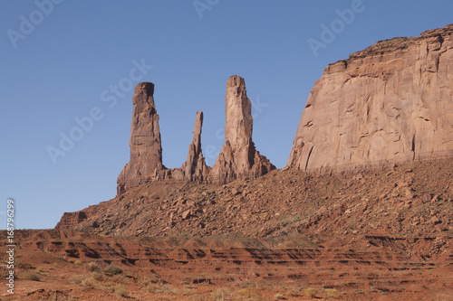 Beautiful red rock formations of Monument Valley, Utah/Arizona, USA.