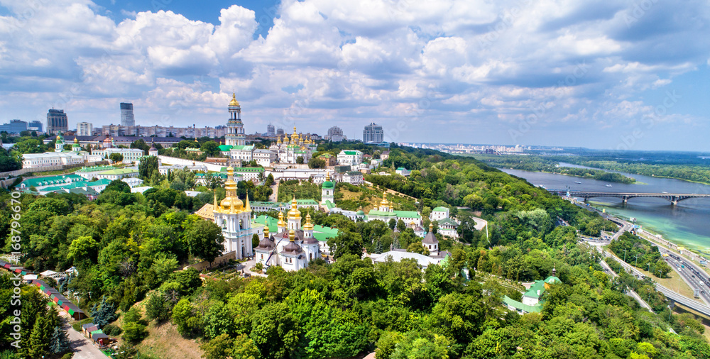 Aerial view of Pechersk Lavra in Kiev, the capital of Ukraine
