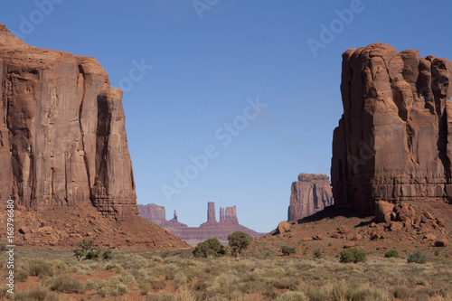 Beautiful red rock formations of Monument Valley, Utah/Arizona, USA.