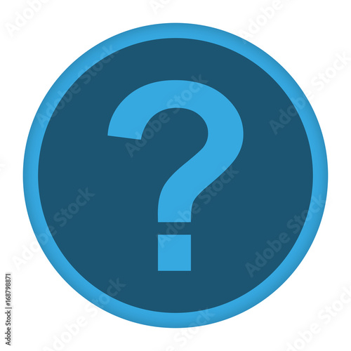 Fototapeta Naklejka Na Ścianę i Meble -  App Icon blau Frage Symbol