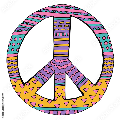 Hippie peace symbol