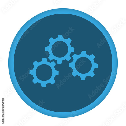 App Icon blau Zahnräder