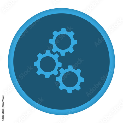 App Icon blau drei Zahnräder