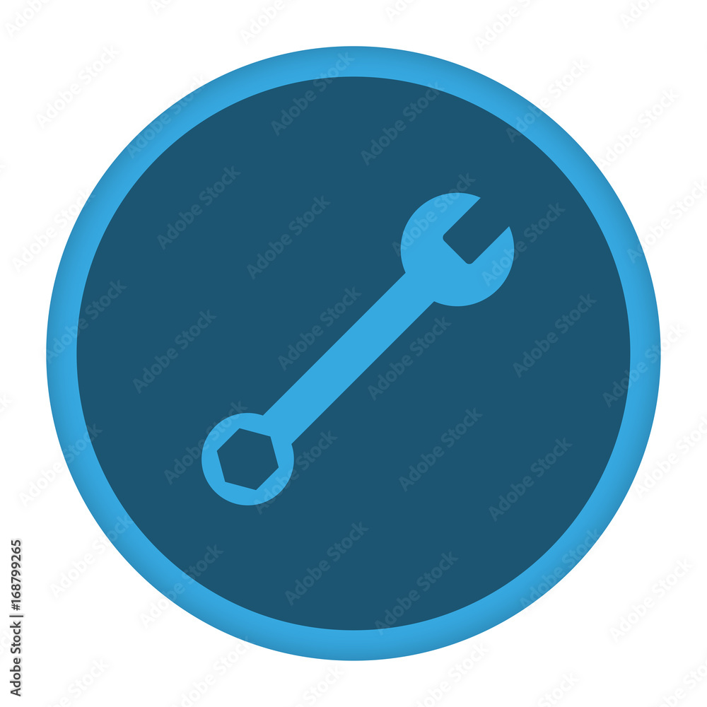 App Icon blau Schraubenschlüssel Werkzeug App Icon blau Schraubenschlüssel Werkzeug