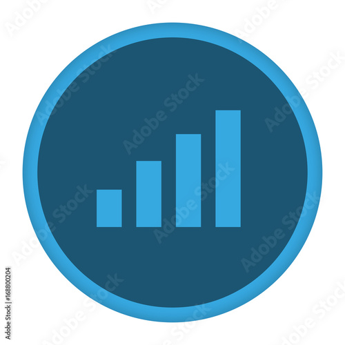 App Icon blau Balkendiagramm