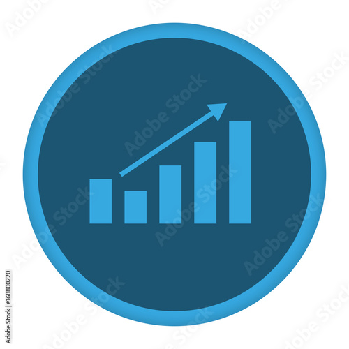 App Icon blau Balkendiagramm Anstieg