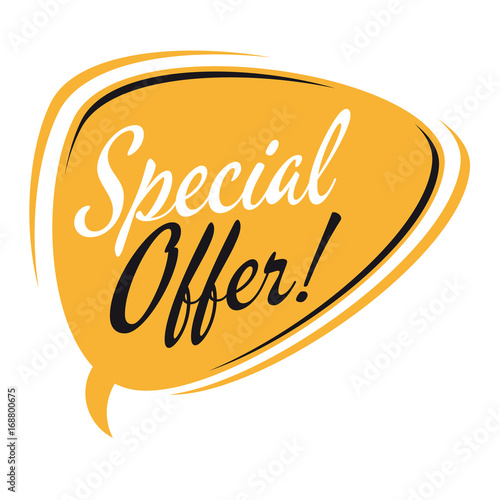 special offer retro speech bubble