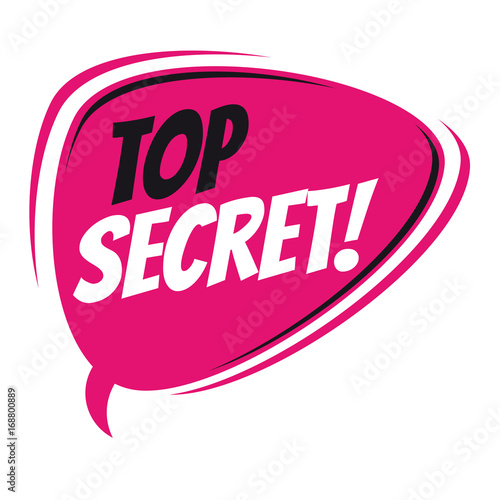 top secret retro speech balloon