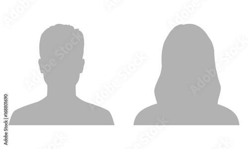 Fotografie, Obraz Man and woman avatar profile