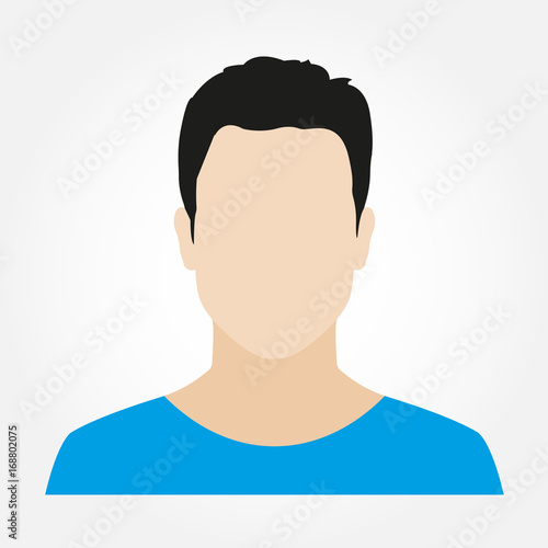 Man avatar profile. Male face icon. Vector illustration.