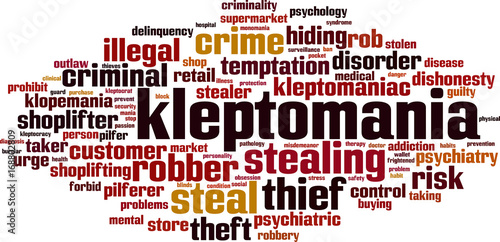 Kleptomania word cloud