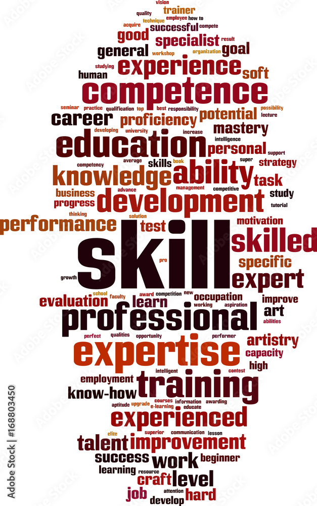 Obraz premium Skill word cloud