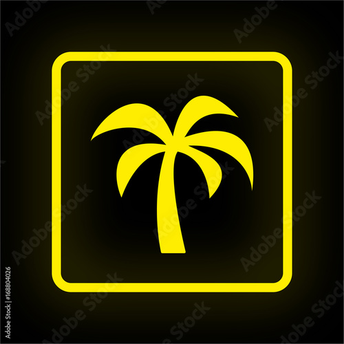 Neon Button App - Palme