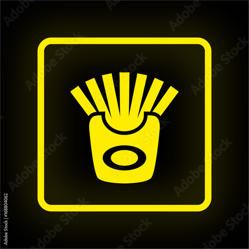 Neon Button App - Pommes