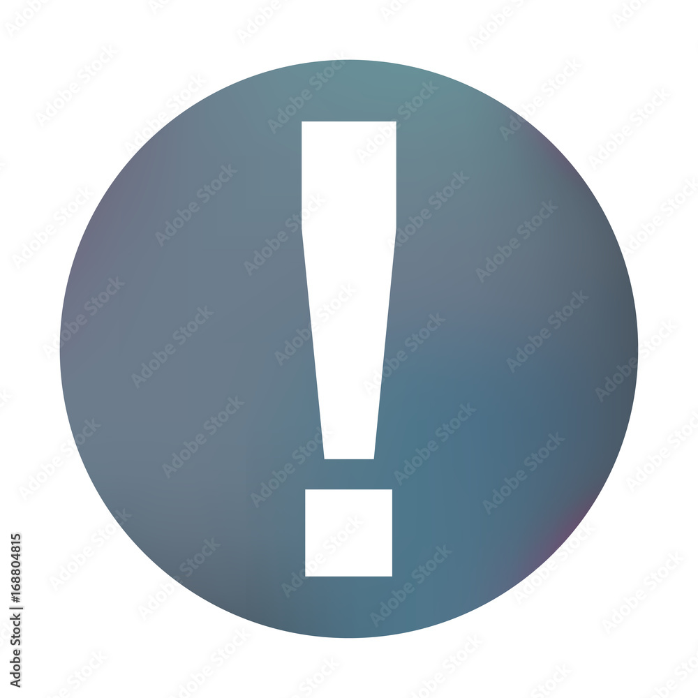Farbiger Button - Ausrufezeichen eckig Farbiger Button - Ausrufezeichen eckig