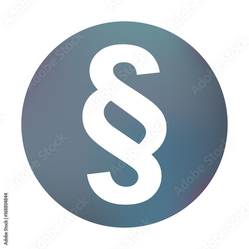 Farbiger Button - Paragraph-Symbol rund