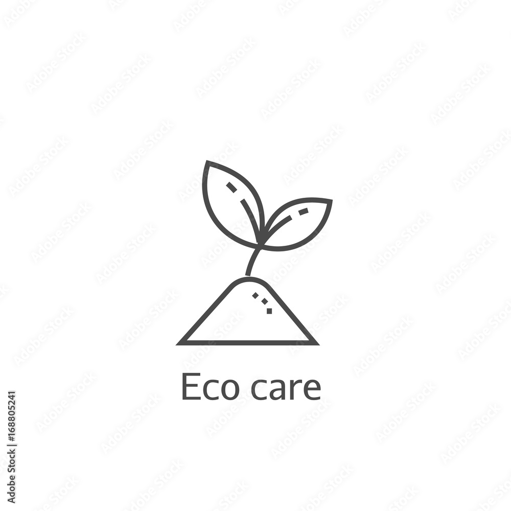 Sprout eco care thin line icon Sprout eco care thin line icon