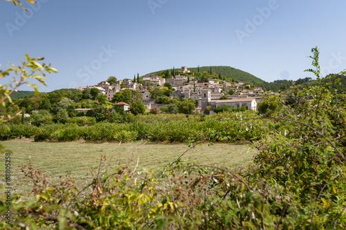 One of the typical authentic French mountain villages in the countryside photo