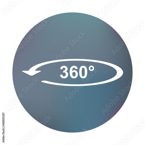 Farbiger Button - 360°-Symbol